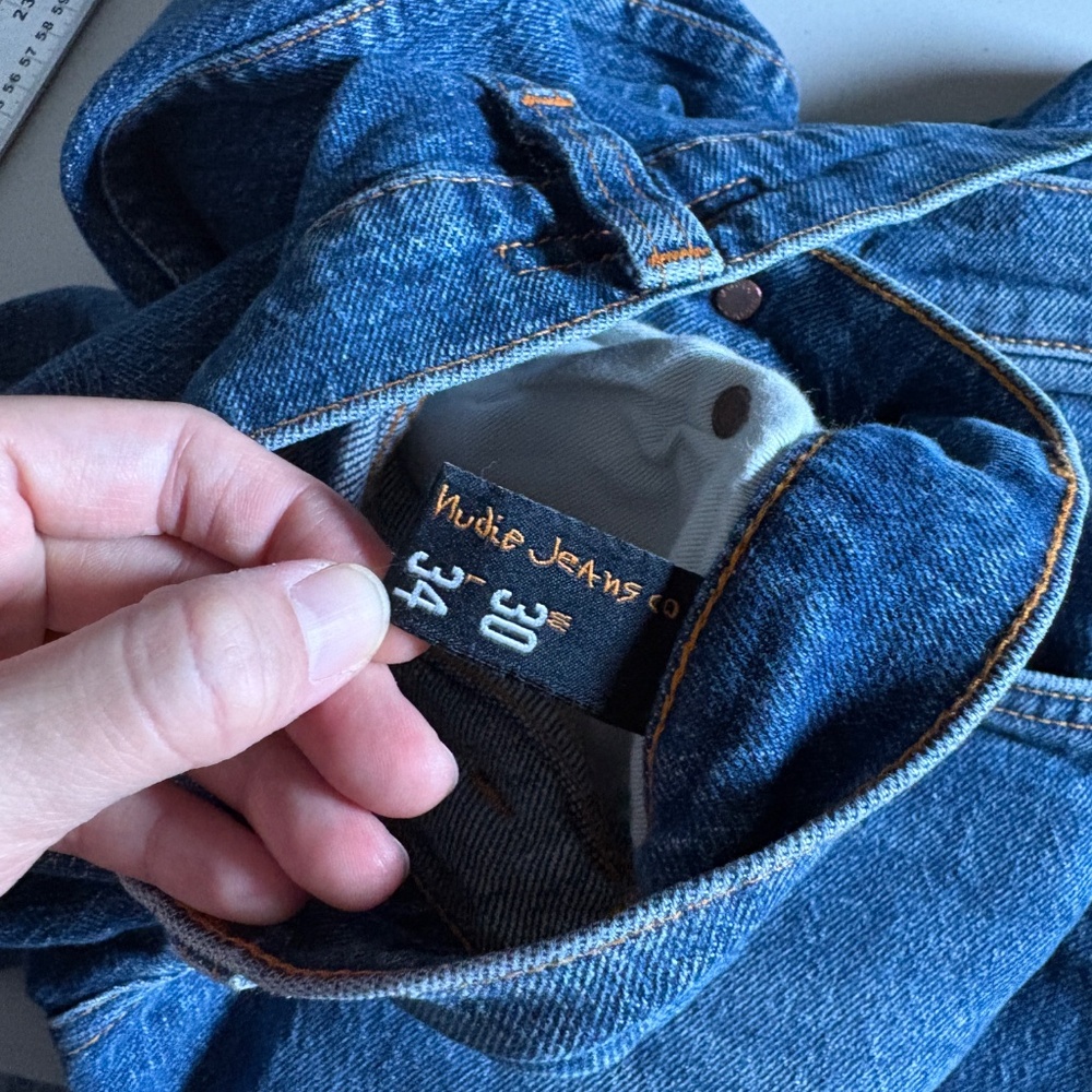 Nudie Lean Dean Slim Tapered Blue Ritual Jeans - Men's Size 30*34(Fit 30*29) - Picture 4 of 11